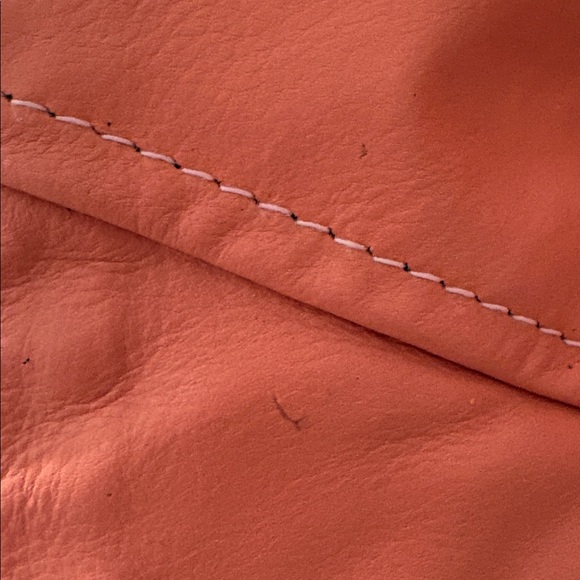 NWT [Leather Skin] Quilted 100% Genuine Leather Moto Jacket in Pink Women’s L - Picture 13 of 15